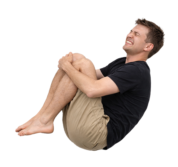 Person in fetal position